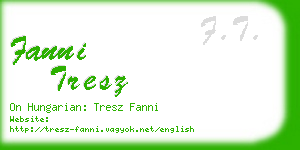 fanni tresz business card